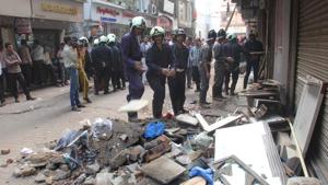 The 80-year-old building was undergoing repair work under a private contractor and supervisor when it collapsed on December 15.(HT file photo) The 80-year-old building was undergoing repair work under a private contractor and supervisor when it collapsed on December 15.(HT file photo)