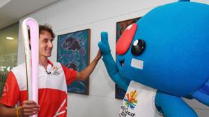 The Queen’s Baton arrives in Australia at Brisbane on Sunday. The Baton will travel across Australia over the next 100 days before the Commonwealth Games opening ceremony on April 4, 2018.(Photo: Gold Coast 2018) The Queen’s Baton arrives in Australia at Brisbane on Sunday. The Baton will travel across Australia over the next 100 days before the Commonwealth Games opening ceremony on April 4, 2018.(Photo: Gold Coast 2018)