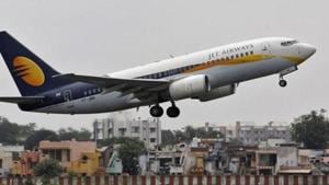 A Jet Airways aircraft takes off from the Ahmedabad airport. Jet Airways and Air India face the maximum complaints from passengers, according to government data.(REUTERS)