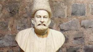 Ghalib ki Haveli was the residence of the 19th century Urdu poet Mirza Ghalib and is now a heritage site located in the Gali Qasim Jan, Ballimaran, Old Delhi.(NurPhoto via Getty Images) Ghalib ki Haveli was the residence of the 19th century Urdu poet Mirza Ghalib and is now a heritage site located in the Gali Qasim Jan, Ballimaran, Old Delhi.(NurPhoto via Getty Images)