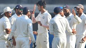 Dhruv Shoray and Himmat Singh scored fifties for Delhi in the Ranji Trophy final against Vidarbha on Friday.(PTI) Dhruv Shoray and Himmat Singh scored fifties for Delhi in the Ranji Trophy final against Vidarbha on Friday.(PTI)