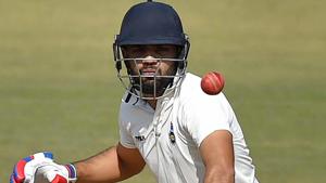 Dhruv Shorey’s century and his 105-run stand with Himmat Singh revived Delhi in the final against Vidarbha in the Ranji Trophy(PTI) Dhruv Shorey’s century and his 105-run stand with Himmat Singh revived Delhi in the final against Vidarbha in the Ranji Trophy(PTI)