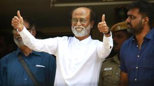 Tamil superstar Rajinikanth, who has announced his entry into politics on December 31, called on DMK chief M Karunanidhi on Wednesday(AP File Photo) Tamil superstar Rajinikanth, who has announced his entry into politics on December 31, called on DMK chief M Karunanidhi on Wednesday(AP File Photo)