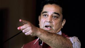 Actor Kamal Haasan said the cash-for-vote scam was a great embarrassment for Tamil Nadu politics and democracy.(PTI) Actor Kamal Haasan said the cash-for-vote scam was a great embarrassment for Tamil Nadu politics and democracy.(PTI)