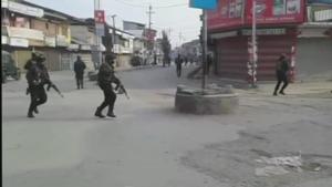 The powerful IED explosion ripped through the Sopore market area, which was immediately cordoned off, police said.(ANI Photo) The powerful IED explosion ripped through the Sopore market area, which was immediately cordoned off, police said.(ANI Photo)