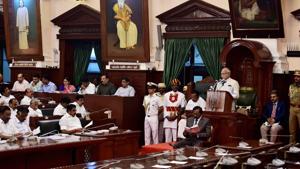 Tamil Nadu governor Banwarilal Purohit during his maiden address to the state assembly in Chennai on January 8.(PTI File Photo) Tamil Nadu governor Banwarilal Purohit during his maiden address to the state assembly in Chennai on January 8.(PTI File Photo)