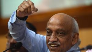 Indian Space Research Organisation (Isro) chairman Kiran Kumar Reddy gestures after the successful launch of earth observation satellite CARTOSAT-2 in Sriharikota on January 12, 2018.(AFP Photo) Indian Space Research Organisation (Isro) chairman Kiran Kumar Reddy gestures after the successful launch of earth observation satellite CARTOSAT-2 in Sriharikota on January 12, 2018.(AFP Photo)