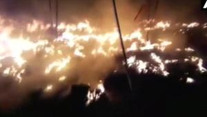 The reason for the fire is yet to be known.(ANI Photo) The reason for the fire is yet to be known.(ANI Photo)