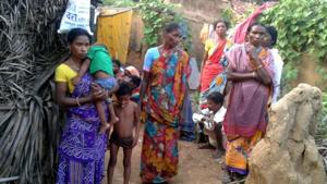 Family members and relatives at the house Rooplal Marandi , who died after he was allegedly refused subsidised supplies, at Manoharpur village in Deoghar on October 24, 2017.(HT File Photo) Family members and relatives at the house Rooplal Marandi , who died after he was allegedly refused subsidised supplies, at Manoharpur village in Deoghar on October 24, 2017.(HT File Photo)