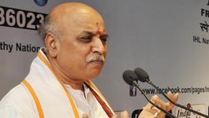 File photo of Vishwa Hindu Parishad international working president Pravin Togadia.(File) File photo of Vishwa Hindu Parishad international working president Pravin Togadia.(File)