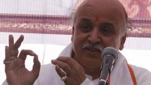 Togadia was brought by people to a private Chandra Mani hospital in an unconscious state, which the doctors claimed was caused by low level of sugar.(HT FILE PHOTO) Togadia was brought by people to a private Chandra Mani hospital in an unconscious state, which the doctors claimed was caused by low level of sugar.(HT FILE PHOTO)