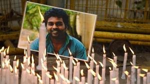 The first death anniversary of Dalit scholar Rohith Vemula being observed at Jantar Mantar in New Delhi on January 17, 2017.(HT File Photo) The first death anniversary of Dalit scholar Rohith Vemula being observed at Jantar Mantar in New Delhi on January 17, 2017.(HT File Photo)