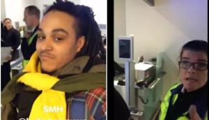 Ryan Carney Williams was reportedly held at Keflavik airport for putting on all his clothes (Ryan Hawaii /Twitter) Ryan Carney Williams was reportedly held at Keflavik airport for putting on all his clothes (Ryan Hawaii /Twitter)