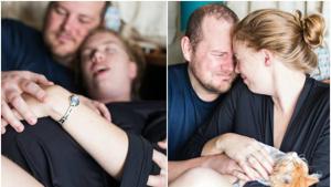 Lucy Schultz and her partner Steve, from Denver, US, did a realistic photoshoot to announce the birth of their… umm.. kitten. (Lucy Schultz/Facebook) Lucy Schultz and her partner Steve, from Denver, US, did a realistic photoshoot to announce the birth of their… umm.. kitten. (Lucy Schultz/Facebook)