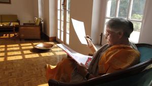 Former Chief Minister of Delhi Sheila Dikshit at her residence in New Delhi on Friday.(HT File Photo) Former Chief Minister of Delhi Sheila Dikshit at her residence in New Delhi on Friday.(HT File Photo)