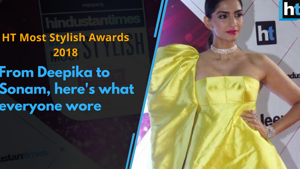 <p>Celebrities adorned the red carpet at the HT India's Most Stylish Awards, 2018 held in Mumbai on January 24, 2018. From Bollywood celebs Deepika Padukone, Aishwarya Rai Bachchan, Sonam Kapoor, Shilpa Shetty, Varun Dhawan, Ayushmann Khurana to sports star Sunil Chhetri and TV actors like Hina Khan, everybody turned up in their most stylish persona and rocked the red carpet. </p>