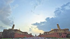 Raisina Hill, which lies to the south of Shahjahanabad, was chosen as the site for the Viceroy’s Lodge and Secretariat buildings.(Ravi Choudhary/HT Archive)
