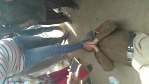 According to Haryana Police, the cop seen in the video has been identified as head constable Yogesh Kumar.(Video grab) According to Haryana Police, the cop seen in the video has been identified as head constable Yogesh Kumar.(Video grab)