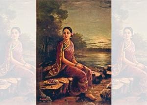 Radha In The Moonlight by Raja Ravi Varma(Pundole’s) Radha In The Moonlight by Raja Ravi Varma(Pundole’s)