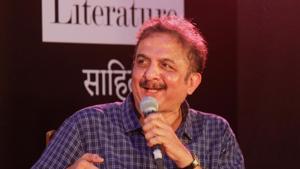 Author Jayant Kaikini at Kala Ghoda on Friday.(Supreet Sapkal/HT) Author Jayant Kaikini at Kala Ghoda on Friday.(Supreet Sapkal/HT)
