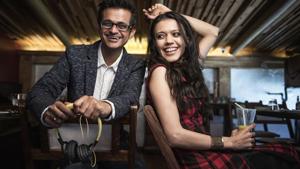 Composer-producer Kartik Shah and vocalist Nirali Kartik of the fusion music band, Maati Baani.(Photo: Aalok Soni/HT) Composer-producer Kartik Shah and vocalist Nirali Kartik of the fusion music band, Maati Baani.(Photo: Aalok Soni/HT)