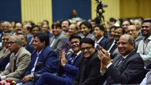 Noida Industrialists interact with officials and the police during a meeting on Thursday.(Virendra Singh Gosain/HT PHOTO) Noida Industrialists interact with officials and the police during a meeting on Thursday.(Virendra Singh Gosain/HT PHOTO)