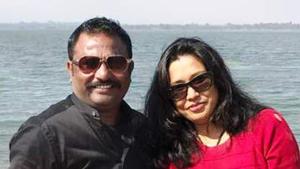Former soccer player Ajay Singh with his wife Anjella Singh in happier times.(HT PHOTO) Former soccer player Ajay Singh with his wife Anjella Singh in happier times.(HT PHOTO)