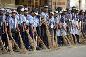 Mukhyamantri Swachh Gram Yojna aims at making Rajasthan villages clean and creating awareness about cleanliness among the rural people besides encouraging them to recycle biodegradable waste.(AFP File Photo) Mukhyamantri Swachh Gram Yojna aims at making Rajasthan villages clean and creating awareness about cleanliness among the rural people besides encouraging them to recycle biodegradable waste.(AFP File Photo)