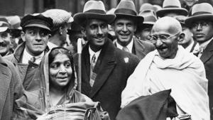 Mahatma Gandhi at Boulogne station, on the way to England to attend the Round Table Conference .(Getty Images) Mahatma Gandhi at Boulogne station, on the way to England to attend the Round Table Conference .(Getty Images)