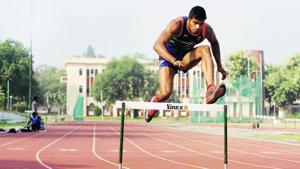 Siddhanth Thingalaya finished at 7.93s, slower by 0.23s of his timing at the UW preview meet in Seattle last year.(Twitter) Siddhanth Thingalaya finished at 7.93s, slower by 0.23s of his timing at the UW preview meet in Seattle last year.(Twitter)