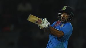 Shikhar Dhawan in action during the India and Bangladesh Nidahas Trophy tri-nation T20 match at the R Premadasa Stadium in Colombo. Get highlights of India vs Bangladesh here.(AFP) Shikhar Dhawan in action during the India and Bangladesh Nidahas Trophy tri-nation T20 match at the R Premadasa Stadium in Colombo. Get highlights of India vs Bangladesh here.(AFP)
