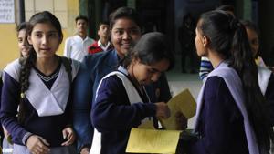 UP Board students of Class 12 coming out after appearing for the board exam of 2018 in Noida.(Sunil Ghosh / HT file) UP Board students of Class 12 coming out after appearing for the board exam of 2018 in Noida.(Sunil Ghosh / HT file)