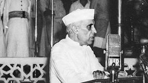Pandit Jawahar Lal Nehru delivering his famous ‘Tryst with destiny’ speech on August 15, 1947 at Parliament House in New Delhi.(HT Archive) Pandit Jawahar Lal Nehru delivering his famous ‘Tryst with destiny’ speech on August 15, 1947 at Parliament House in New Delhi.(HT Archive)