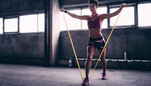 Being very light and easy-to-carry, resistance bands are perfect for people with a busy schedule.(Getty Images) Being very light and easy-to-carry, resistance bands are perfect for people with a busy schedule.(Getty Images)