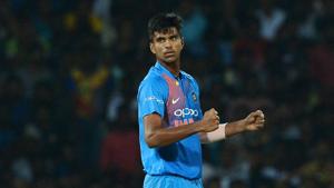 Washington Sundar has represented India in three T20 internationals.(AFP) Washington Sundar has represented India in three T20 internationals.(AFP)