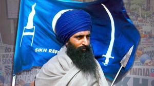 A poster of Sikhs For Justice, a hardline Sikh activist group active in Canada.(Courtesy Sikhs For Justice) A poster of Sikhs For Justice, a hardline Sikh activist group active in Canada.(Courtesy Sikhs For Justice)