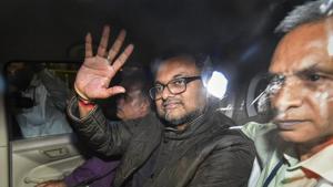 Karti Chidambaram leaves Patiala House Court in New Delhi.(PTI File Photo) Karti Chidambaram leaves Patiala House Court in New Delhi.(PTI File Photo)