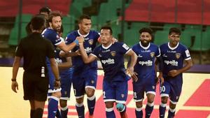 Chennaiyin FC defeated FC Goa 3-0 in their Indian Super League semi-final second leg clash against FC Goa in Chennai today. Catch highlights of Chennaiyin FC vs FC Goa, Indian Super League semi-final 2nd leg, here.(PTI) Chennaiyin FC defeated FC Goa 3-0 in their Indian Super League semi-final second leg clash against FC Goa in Chennai today. Catch highlights of Chennaiyin FC vs FC Goa, Indian Super League semi-final 2nd leg, here.(PTI)