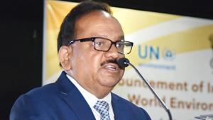 Science and technology minister Harsh Vardhan said astrophysicist Stephen Hawking had said Vedic theories were superior to Einstein’s famous equation: e=mc2.(PTI File Photo) Science and technology minister Harsh Vardhan said astrophysicist Stephen Hawking had said Vedic theories were superior to Einstein’s famous equation: e=mc2.(PTI File Photo)