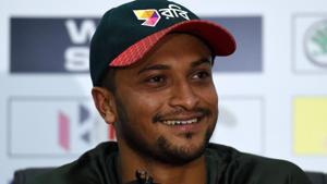 Bangladeshi cricket captain Shakib Al Hasan had just returned from injury in the match against Sri Lanka in Nidahas Trophy 2018(AFP) Bangladeshi cricket captain Shakib Al Hasan had just returned from injury in the match against Sri Lanka in Nidahas Trophy 2018(AFP)