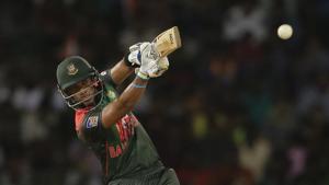Sabbir Rahman in action during the Nidahas Trophy T20 final between India and Bangladesh in Colombo.(AP) Sabbir Rahman in action during the Nidahas Trophy T20 final between India and Bangladesh in Colombo.(AP)