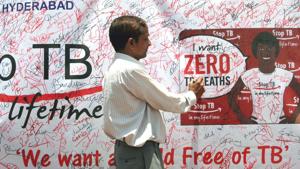 A volunteer signing the signature campaign poster during an awareness programme for eradication of tuberculosis in India(Getty Images) A volunteer signing the signature campaign poster during an awareness programme for eradication of tuberculosis in India(Getty Images)