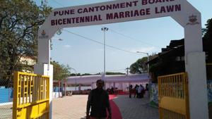The marriage hall was dedicated to the cantonment residents during a formal function held in the constituency of elected member Vinod Mathurawala.(HT PHOTO) The marriage hall was dedicated to the cantonment residents during a formal function held in the constituency of elected member Vinod Mathurawala.(HT PHOTO)
