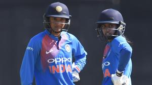 Smriti Mandhana’s 67 went in vain as India women lost to Australia women by six wickets in the Twenty20 International tri-series also featuring England.(AFP) Smriti Mandhana’s 67 went in vain as India women lost to Australia women by six wickets in the Twenty20 International tri-series also featuring England.(AFP)