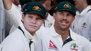 Steve Smith and David Warner are captains of Rajasthan Royals and Sunrisers Hyderabad and a decision on their captaincy will be taken after the ICC announce the ball-tampering verdict after the Newlands Test.(AFP) Steve Smith and David Warner are captains of Rajasthan Royals and Sunrisers Hyderabad and a decision on their captaincy will be taken after the ICC announce the ball-tampering verdict after the Newlands Test.(AFP)