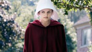 Elizabeth Moss in The Handmaid’s Tale. Elizabeth Moss in The Handmaid’s Tale.