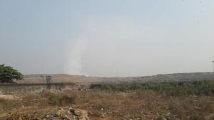 The fire broke out on Monday afternoon.(Praful Gangurde/HT Photo) The fire broke out on Monday afternoon.(Praful Gangurde/HT Photo)