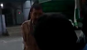 A video grab of the incident which allegedly took place on March 24. A video grab of the incident which allegedly took place on March 24.