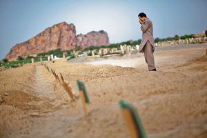 Graves in Chenab Nagar, Pakistan of Ahmadiyyas killed in attacks on the community’s mosques in May 2010.(Getty Images) Graves in Chenab Nagar, Pakistan of Ahmadiyyas killed in attacks on the community’s mosques in May 2010.(Getty Images)