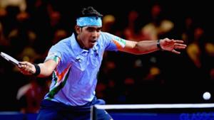 Sharath Kamal on the men’s singles gold in 2006 Melbourne Commonwealth Games and he will be aiming to give India the team gold medal.(Getty Images) Sharath Kamal on the men’s singles gold in 2006 Melbourne Commonwealth Games and he will be aiming to give India the team gold medal.(Getty Images)